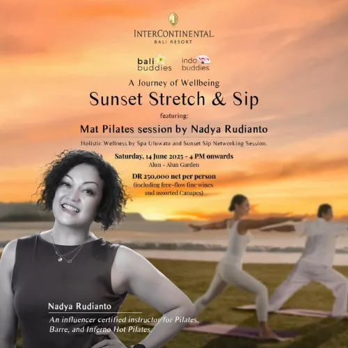Sunset Stretch & Sip event artwork